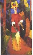 August Macke Woman in park painting